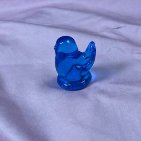 Blue Bird Art Glass Miniature= - Picture 1 of 3